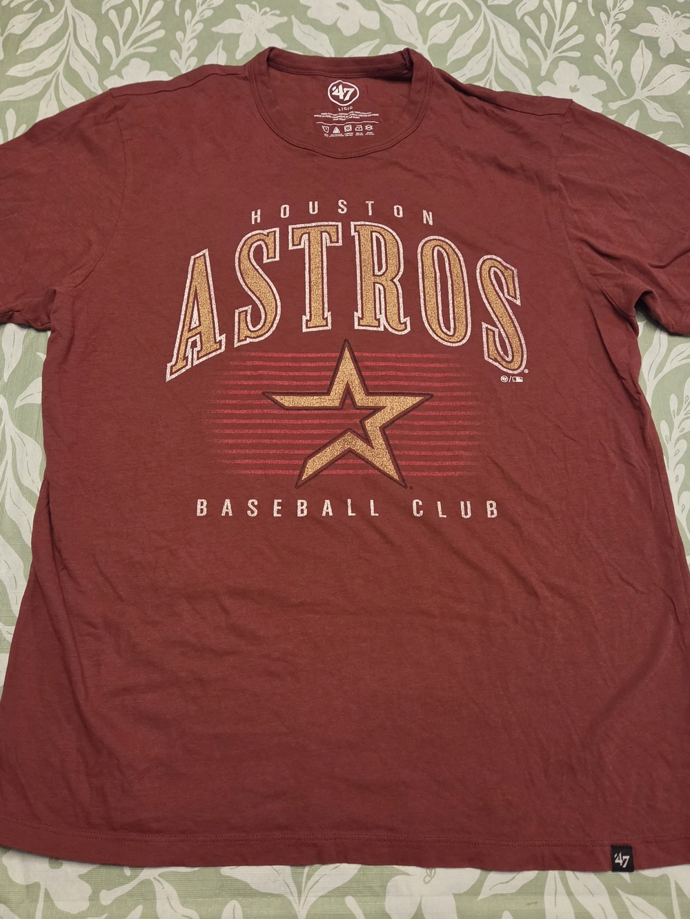 47 Brand Houston Astros Maroon Tee with Gold Accent